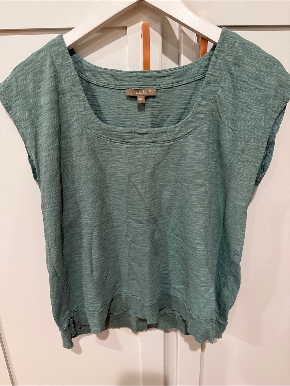 Lilla P Sage Green Scoop Neck Tank